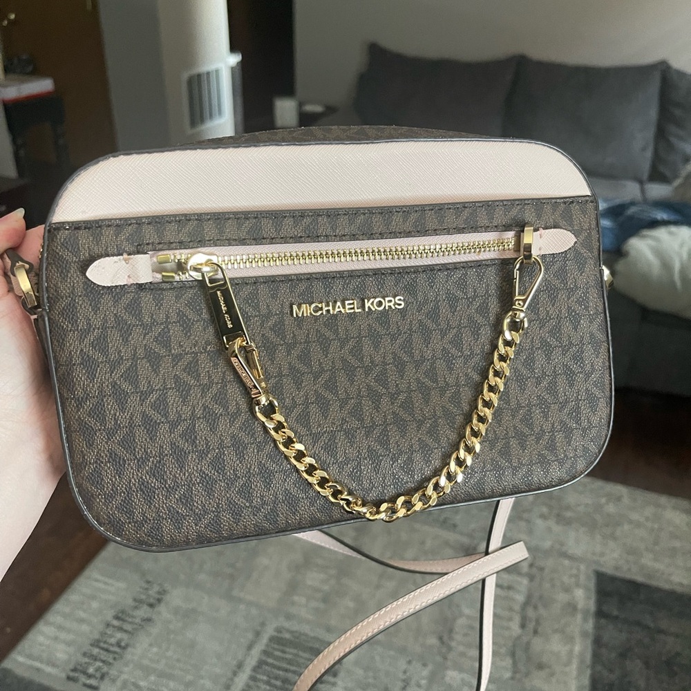 Michael Kors Purse Jet Set Logo Crossbody Bag